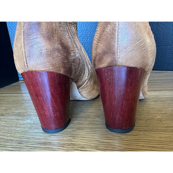 NWOB IRO Paris WM37ONASIS Leather Ankle Boot Camel/Brown Sz 39/US 8 - Picture 11 of 13